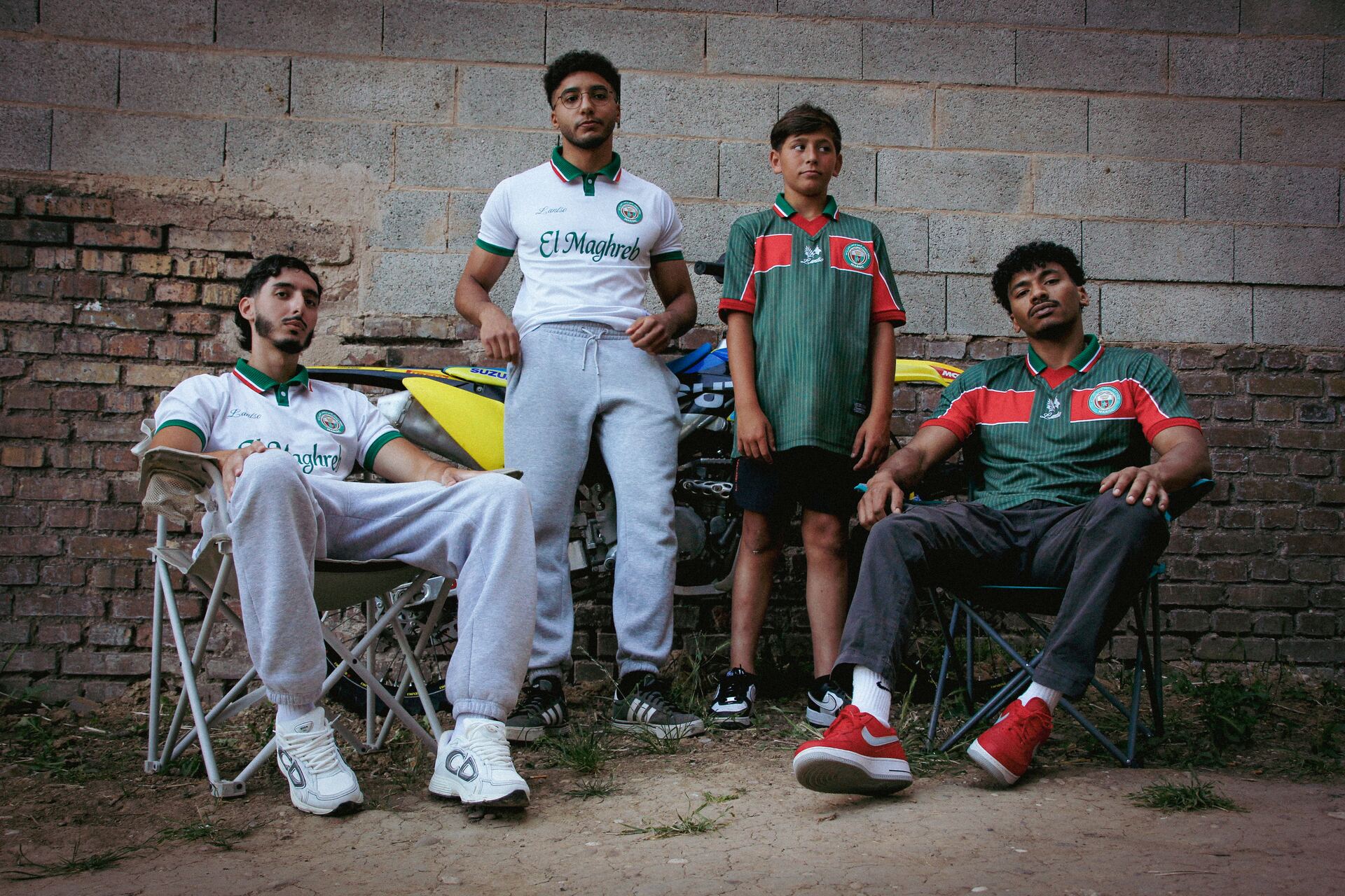 Lantso Moroccan jersey campaign in a Casablanca street